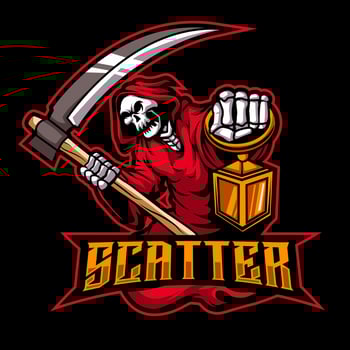 Grim reaper mascot esport logo design. vector