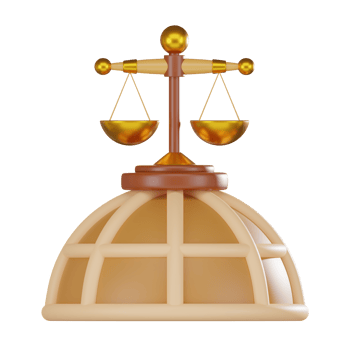 3D International Law Icon Legal System Render and Illustration png