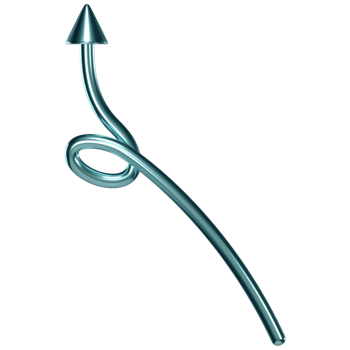 3D Abstract Curved Arrow png