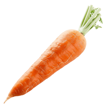 3d carrot Isolated on Transparent Background png