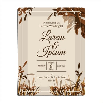 VINTAGE FEEL OF WEDDING INVITATION DESIGN vector