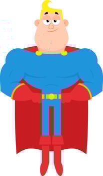 Super Hero Cartoon Character Flying vector