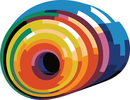 Abstract Colorful Circular Formation vector