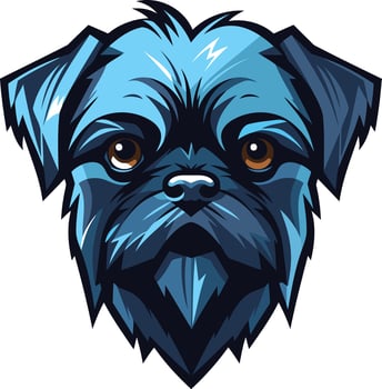 Cool, stylized illustration of a brussels griffon dog, perfect for logos, t shirts, and more vector