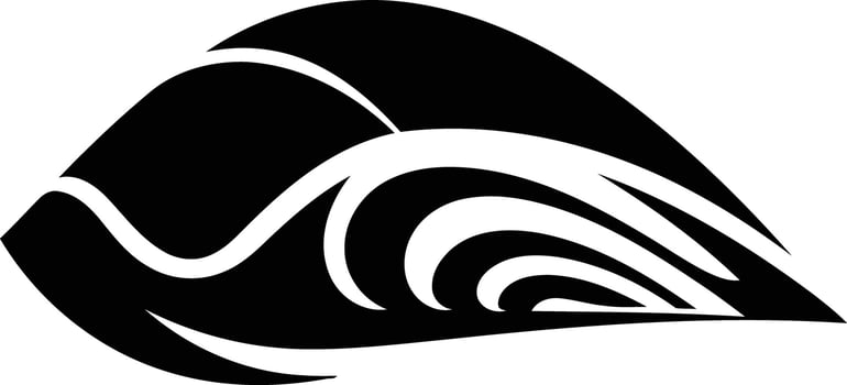 Abstract wave design, perfect for logo, branding, or tattoo design vector