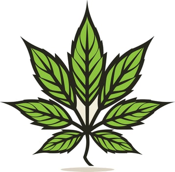 A stylized green leaf design, perfect for eco conscious brands, natural products, and wellness businesses vector