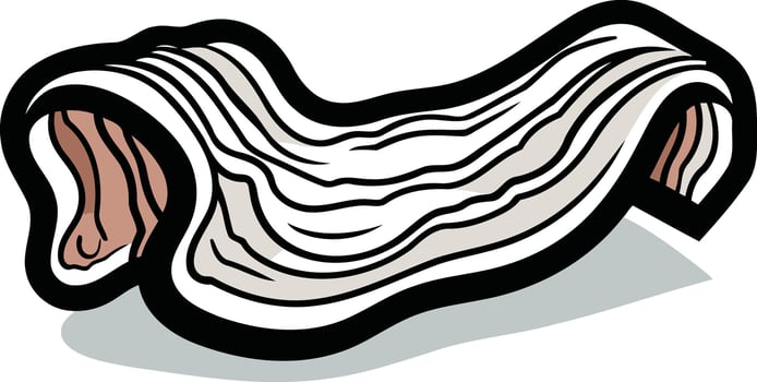 A cartoon of a piece of meat vector