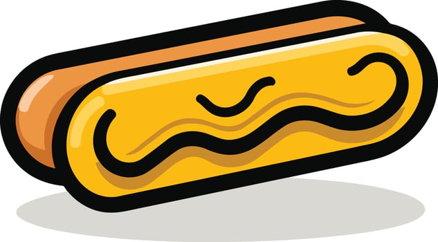 Cartoon illustration of a delicious eclair pastry vector