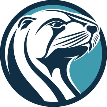 Bold and eye catching logo featuring a stylized otter head, perfect for a company or brand with a playful yet professional image vector