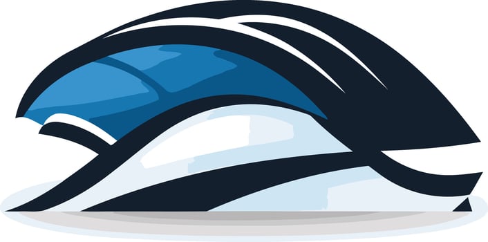 Abstract blue and black logo design, perfect for a modern and innovative company vector