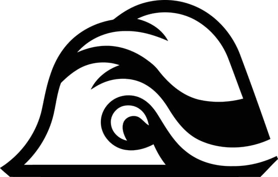 A simple yet powerful black and white wave logo design vector