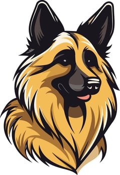 A friendly german shepherd dog head illustration vector