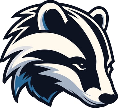A bold and fierce badger mascot logo, perfect for sports teams, businesses, and organizations seeking a strong and determined image vector