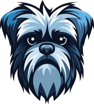 A cool, stylized illustration of a brussels griffon dog vector