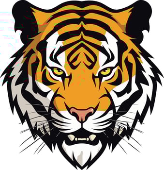 A fierce and powerful tiger head mascot design, perfect for sports teams, brands, and logos vector