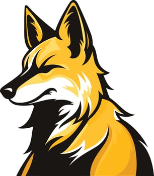 A bold, stylized fox head logo, perfect for branding vector