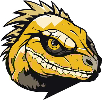 Powerful and menacing lizard mascot logo vector