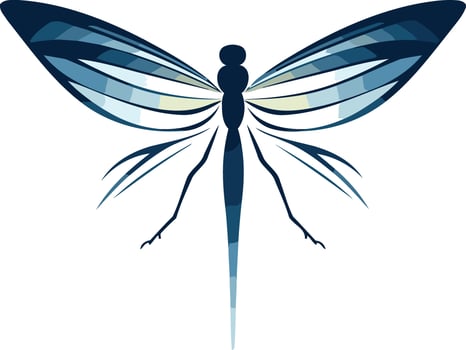 Blue Dragonfly Silhouette vector