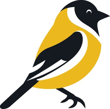 Simple Illustration of a Yellow Bird vector