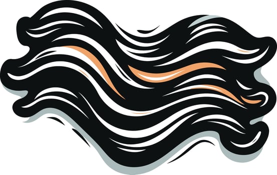 Abstract Wavy Lines in Black and White vector