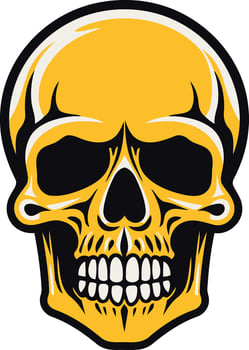 Golden Skull Illustration vector