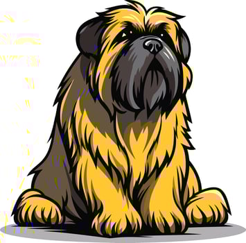 Cartoon Illustration of a Brussels Griffon Dog vector