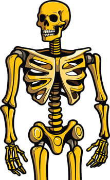 Golden Skeleton Illustration vector