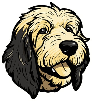 Cute Cartoon Doodle of a Dog vector