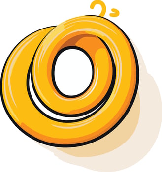 Yellow Lifebuoy on White Background vector