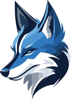 Blue Wolf Head Logo vector