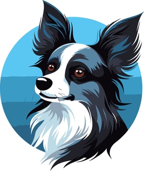 A charming illustration of a long-haired chihuahua, perfect for pet-related designs, websites, and social media vector