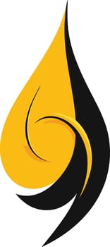 Abstract stylized water drop logo design vector