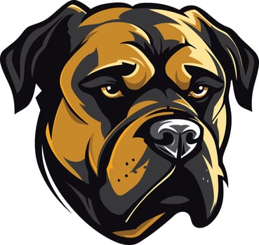 Powerful and intimidating, this fierce bulldog head logo is perfect for sports teams, businesses, or any brand seeking a strong and bold image vector