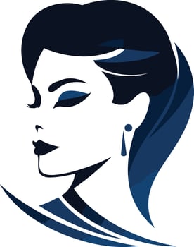 Elegant and stylish woman silhouette logo design, perfect for beauty, fashion, and lifestyle brands vector