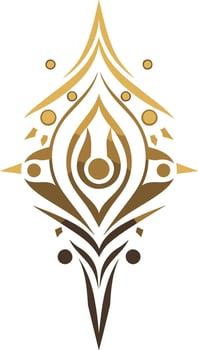 Abstract Golden Design with Geometric Shapes vector