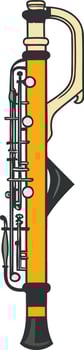 A detailed illustration of a clarinet, perfect for music education materials, website designs, or presentations on musical instruments vector