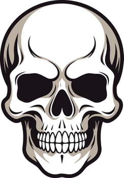 element Illustration of a Human Skull vector