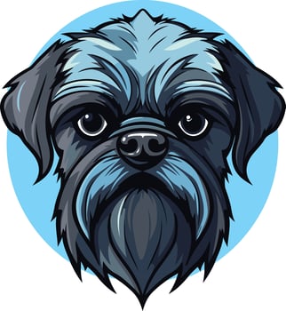 Brussels Griffon Dog Portrait vector