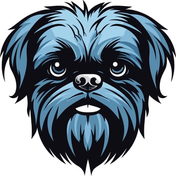Blue Brussels Griffon Dog Illustration vector