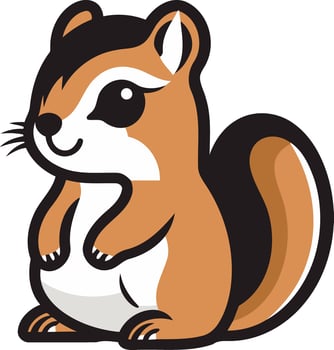 Cute Cartoon Squirrel Illustration vector