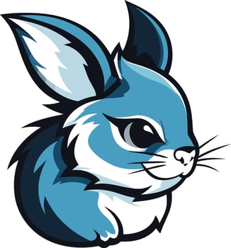 Blue Bunny Illustration vector