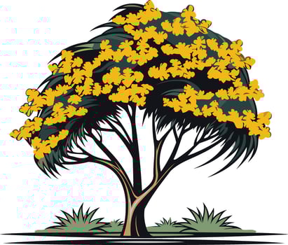 Blooming Tree Illustration vector
