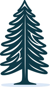 Stylized Illustration of a Pine Tree vector