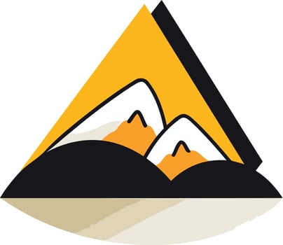 Mountain Range Sunset Illustration vector