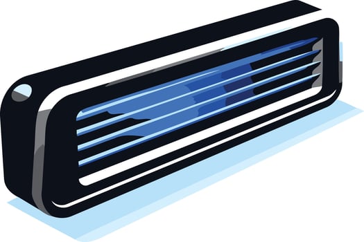 Black and Blue Air Conditioner Illustration vector