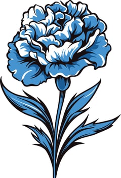 Blue Carnation Illustration vector