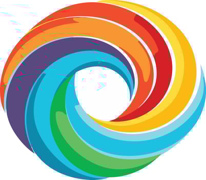Abstract Rainbow Swirl Design vector