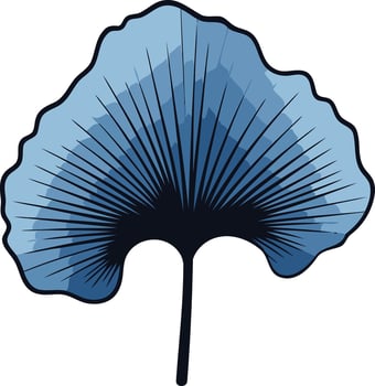 Blue Ginkgo Leaf Illustration vector