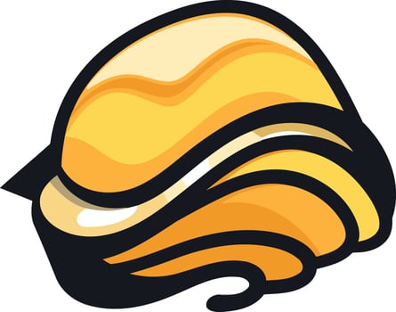 Abstract Illustration with Wavy Shapes and Yellow Hues vector