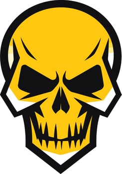 Yellow Skull Mascot Logo Design vector